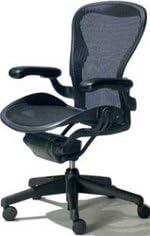Herman Miller(R) Aeron(R) Chair Highly Adjustable Model with Graphite Frame Classic Carbon