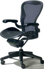 Herman Miller(R) Aeron(R) Chair Highly Adjustable Model with Graphite Frame with Lumbar Support