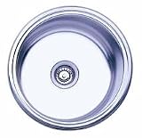 Oliveri 410-0 Stainless Steel Sink, Single Round Basin, Topmount or Down Undermount