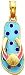 14K Gold Enameled Polka-Dot Flip-Flop w/Shell Pendant