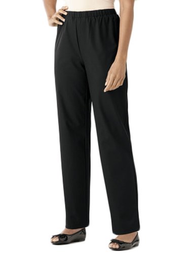 Ulla Popken Women's Plus Size Stretch Slim Fit Nylon Shorter Length Pant
