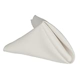 11 Inch Polyester Cocktail Napkins White - Dozen by 