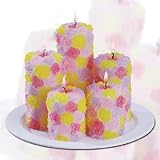 5 COLOR CANDLES - 5 PIECE CANDLES IN ASSORTED COLORS WITH TRAY - Candle