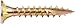 Screw Products, Inc. YTX-08100-5 Gold Star Interior Star Drive Wood Screws