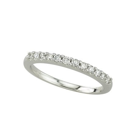 14K White Gold Diamond Wedding/Anniversary Band - 0.25 Ct.