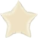 Foil Solid Colour Balloons | 20" Ivory Star Foil