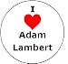 I Love ADAM LAMBERT Pinback Button Heart Pin 1.25"