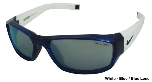 NIKE - BRAZEN SUNGLASSES EV0571 WHT/BLUE FRM/ BLUE LENS