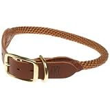 Jakks Pacific Leather  Rope Dog Collar - Extra Large 21 to 24-Inch, Colors Vary