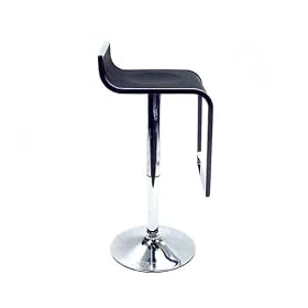 Black Leslie Adjustable Bar Stool 