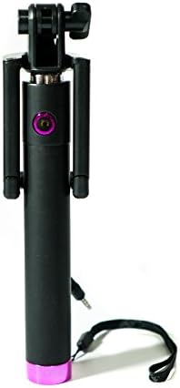 2016 Best Pink Selfie Stick By Nanu Nanu-Perfect For All iPhone and Android-80cm Extra Long Extendable-Battery And Remote Free-Plug N Play Cable Operation-Adjustable Clamps &amp; Rotating Head-Free Strap