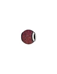 Sterling Silver Purple Laser Cut Charm for 3mm Charm Bracelets