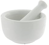 2-1/2-Inch Porcelain Mortar and Pestle, White
