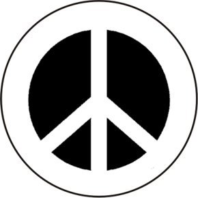 Peace Sign (White on Black) 1 1/2 Button / Pin 31ZSYO3NBhL Peace Sign (White on Black) 1 1/2 Button / Pin