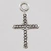 Low price Tiny Beaded Sterling Silver Cross Charm, #2506