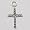 image Tiny Beaded Sterling Silver Cross Charm, #2506