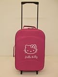 Childrens 20″ Hot Pink And Purple Hello Kitty Super Lightweight Rolling Suitcase Onboard Cabin Flight Bag On 2 Wheels
