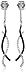 Amazon Collection 10K White Gold Black and White Diamond Dangle Earrings (1/3 cttw)