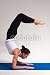 Wallmonkeys Peel and Stick Wall Decals - Set of Yogi Girl in Yoga Pose - Removable Graphic