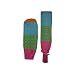 Coach Watercolor Multicolor Signature Stripe Umbrella Pink, Green, Blue & Orange with Pink Handle Style # 60280 F60280