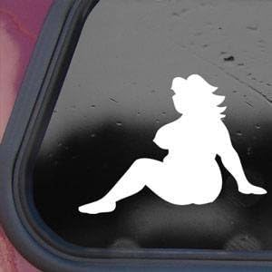 SEXY Fat Girl Woman Mudflap Trucker 5" (color: WHITE) Die-cut Vinyl Decal Window Sticker for Cars, Trucks, Windows, Walls, Laptops, and other stuff.