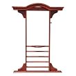 Sterling Deluxe Wall Rack, Mahogany, 8 Cue w/Ball Rack & Cone Chalk Holder