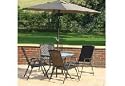 TABLE AND CHAIR 6PC SET/ ALLANA WICKER GARDEN FURNITURE