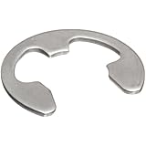 E-Style External Retaining Ring, Tapered Section, Radial Assembly, 15-7 PH Stainless Steel, Passivated Finish, 3/4" Shaft Diameter, 0.05" Thick, Made in US (Pack of 10)