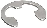 Tapered Section Plain Stainless Steel Radially Assembled External E Style Retaining Ring, 3/4 Shaft Diameter, 0.05 Thick (Pack of 10)