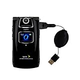 Retractable USB Cable for the Sanyo Katana II with Power Hot Sync and Charge capabilities - Gomadic Brand w/ TipExchange Technology