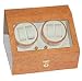 Cherry Quad Watch Winder with Extra Storage For Automatic Watch with Program Timer Four Cherry Wood Finish