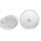 Suction Cup 7X Mirror, 9.5" Dia., Acrylic Frame