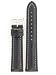 Watchband Genuine Crocodile 22mm Black