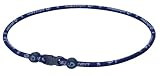 Phiten Titanium Necklace Star Star Necklace, Navy, 22