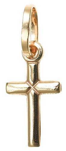 14k Yellow Gold Cross Charm