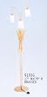 BEAUTIFUL MODERN DESIGN BRASSED FINISH FLOOR LAMP 70"H