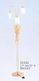 BEAUTIFUL MODERN DESIGN BRASSED FINISH FLOOR LAMP 70"H