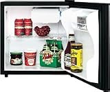 GE Spacemaker GMR02BANBB 1.7 cu. ft. Compact Refrigerator with Wire Shelf, Manual Defrost Freezer and Recessed Door Handle: Black