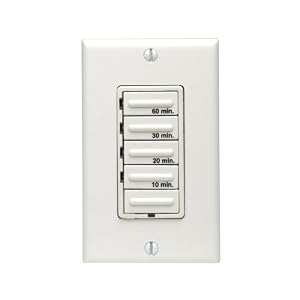 Leviton 6560M-I Timer Switch, 10-20-30-60 Minutes, 4 Preset Buttons and OFF, Single Pole,... by Leviton