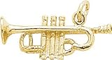 Trumpet Charm, 14K Yellow Gold