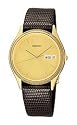 Seiko Men's Brown Leather Strap Watch #SGG492