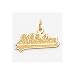 Oakland Athletics 5/16in Flag Pendant - 14kt Yellow Gold