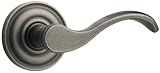 Baldwin 5455.452.PASS Wave Lever Privacy Entry Set, Distressed Antique Nickel