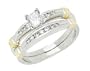 Princess Diamond Sumptuous Bridal Set 14k Gold