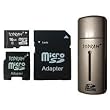 TOPRAM 16GB microSD microSDHC Transflash Memory Card with SD & MiniSD Adapter R2 Card Reader - TRmicroSD16G2AR2