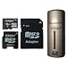 TOPRAM 16GB microSD microSDHC Transflash Memory Card with SD & MiniSD Adapter R2 Card Reader - TRmicroSD16G2AR2