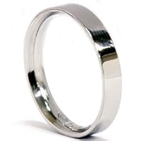 3MM Palladium Flat Comfot Fit Plain Wedding Band