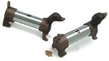 Kikkerland Dachshund Salt and Pepper Shakers, Brown/Silver