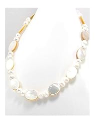 Fresh Water Pearls Necklace In Zinc