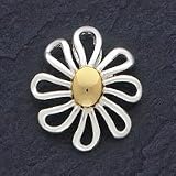 Sterling Silver & Vermeil Sunflower Pendant